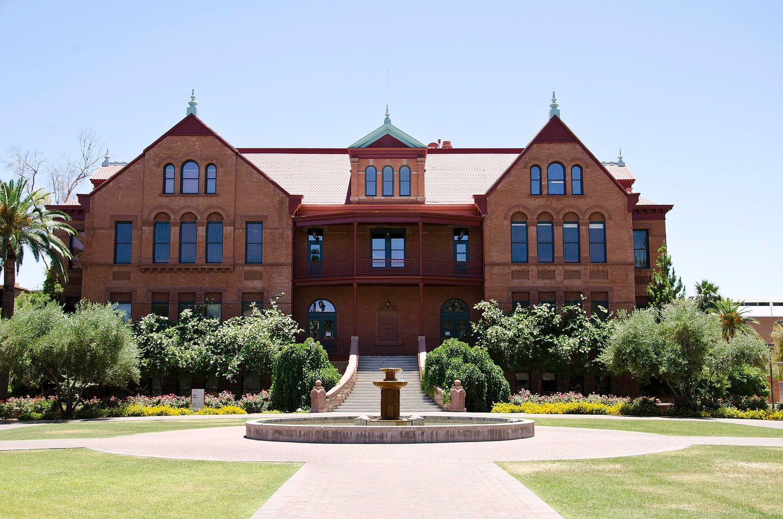 Old Main, the historic red-brick building on the Arizona State University campus in Tempe